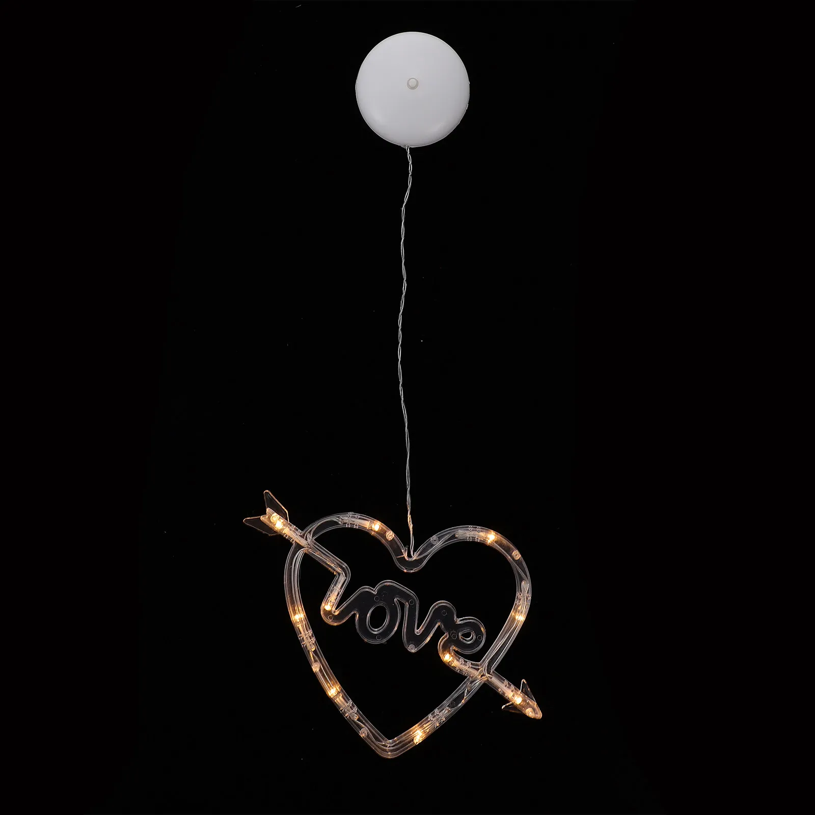 

Креативный светодиодный подвесной светильник в форме сердца на присоске для домашнего декора, праздников, вечеринок, романтического освещения