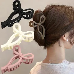 Bow Matte Large Hair Claw Crab Ponytail Acrylic Bowknot Hair Clips Hairpins Girls Barrettes Headbands Hair Accessories for Women