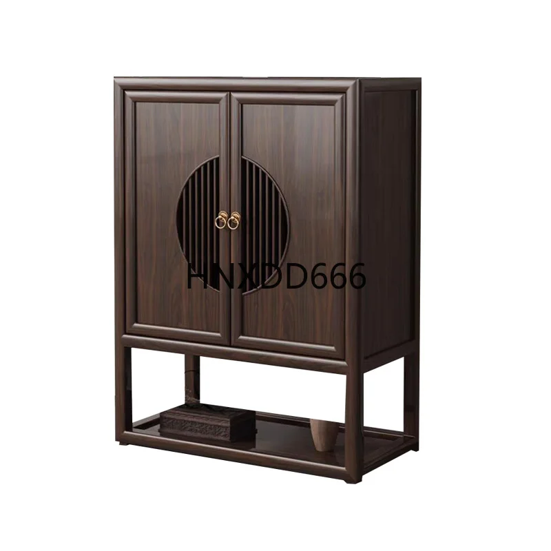 

New Chinese side cabinet ebony living room against the wall moon cabinet