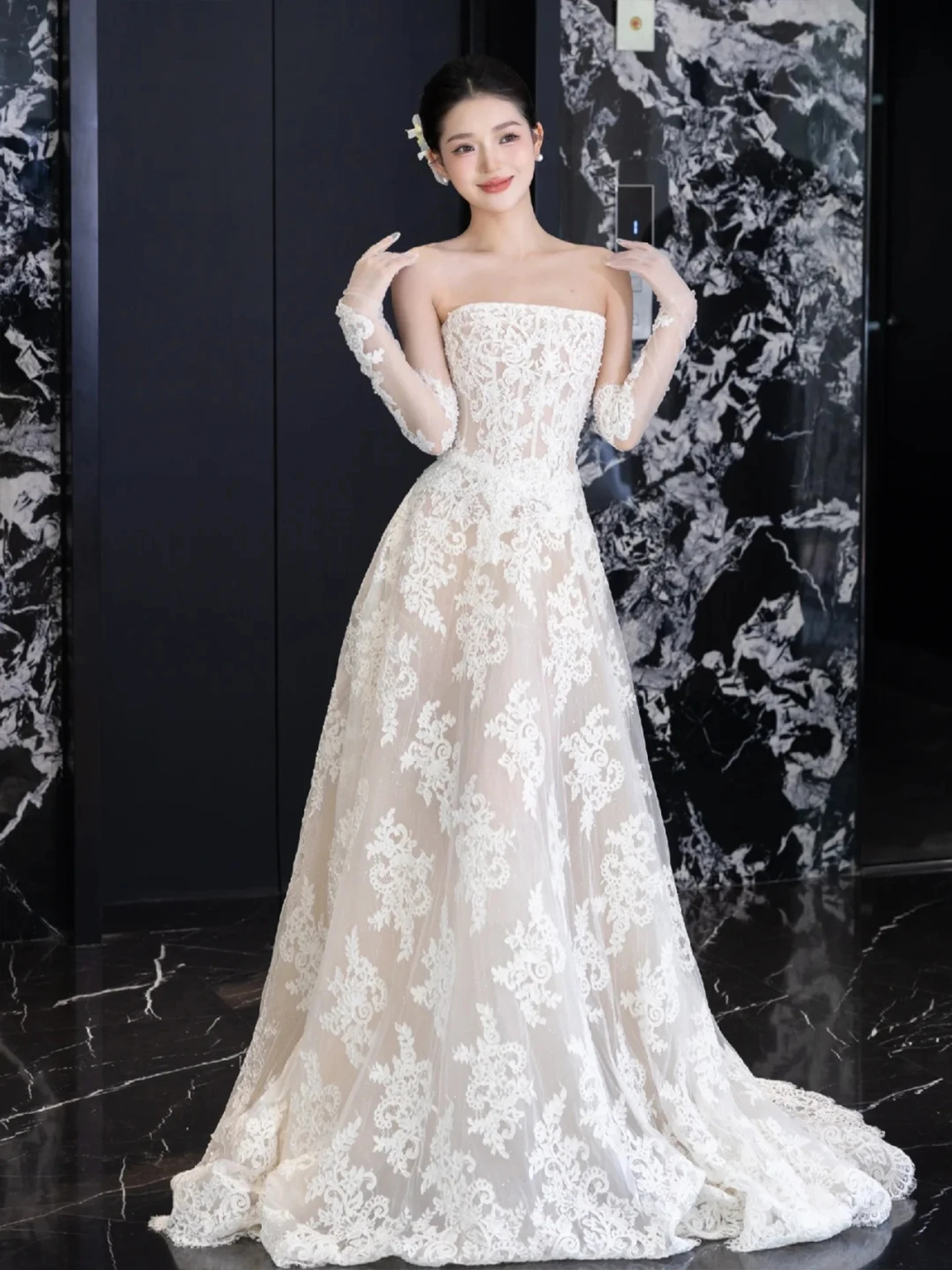 Tube Top French Wedding Dress Bride 2026 New Simple Advanced Texture Light Yarn Small Tail out Main Yarn Summer