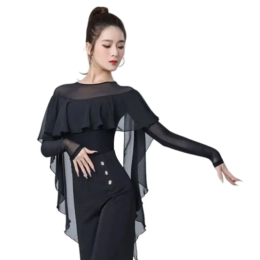 เสื้อแฟชั่นฟัลบาลาสำหรับเต้นลาติน ชุดราตรี เสื้อวอลซ์สมัยใหม่ ชุดแสดง เสื้อผ้าเต้นรำ อุปกรณ์เต้นรำ เสื้อเต้นรำแซมบ้า