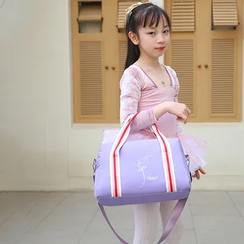 Kızlar için bale dans çantası hafif balerin pembe çocuk omuzdan askili çanta prenses moda oyalamak çocuklar Crossbody sırt çantası