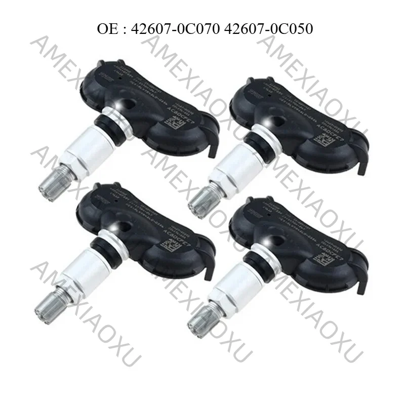 

4Pcs TPMS 42607-0C050 Tire Pressure Sensor 42607-0C070 42607-0C060 0C030 For Toyota Sequoia Sienna Tundra Sequoia Sienna AMEXIAO