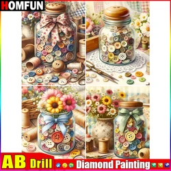 HOMFUN AB Diamond Painting Cross Stitch Pattern 5D Diamond Embroidery