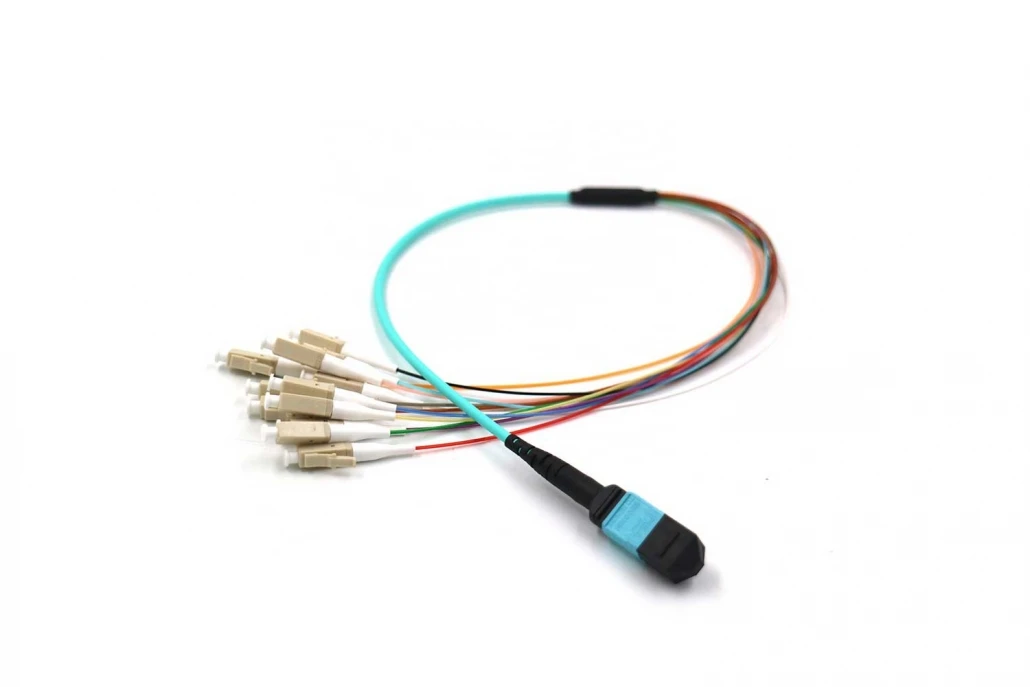 12Core MPO MTP to LC OM3 Fiber Optical Harness Cable mpo mtp to lc 12 fiber patch fan out cables