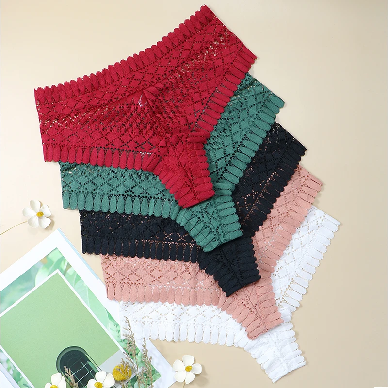 BANNIROU 1Pcs Panties Women Sexy Lace Thongs Underwear For Women Female T-back G-string Underpants Ladies Intimates Sexy