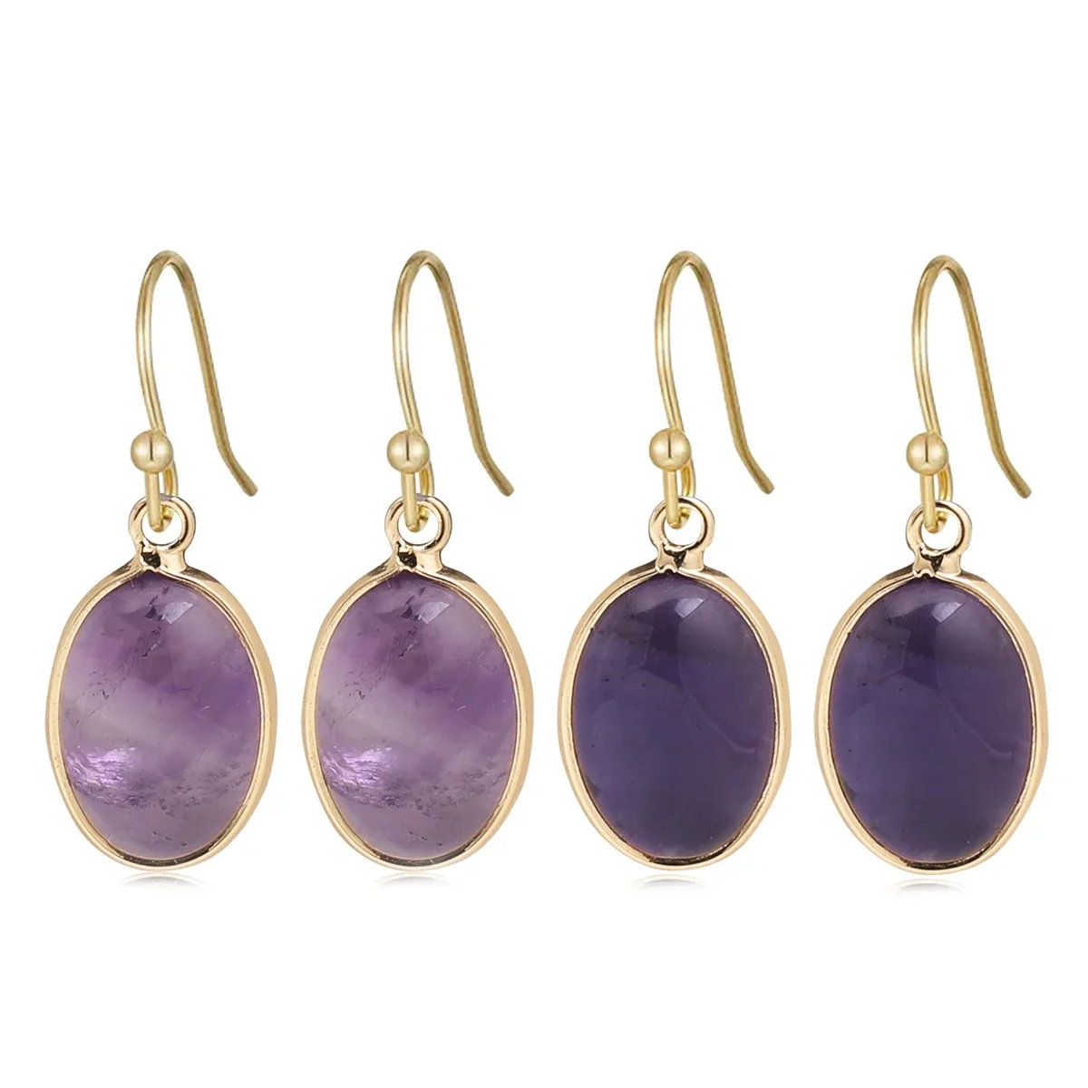 

Gemstone Earring Amethyst Women's Earrings Fashionable Simple And Elegant Women's Earrings Exquisite Jewelry Gifts