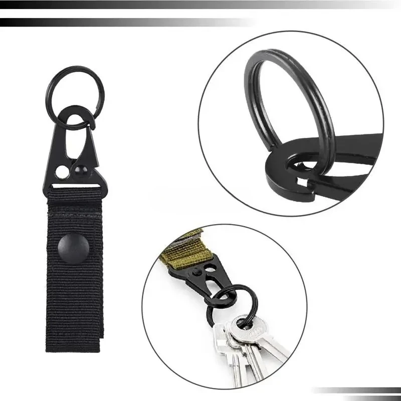 Carabiner High Strength Nylon Key Hook MOLLE Webbing Buckle Hanging System Belt Buckle Hanging Camping Hiking Accessories
