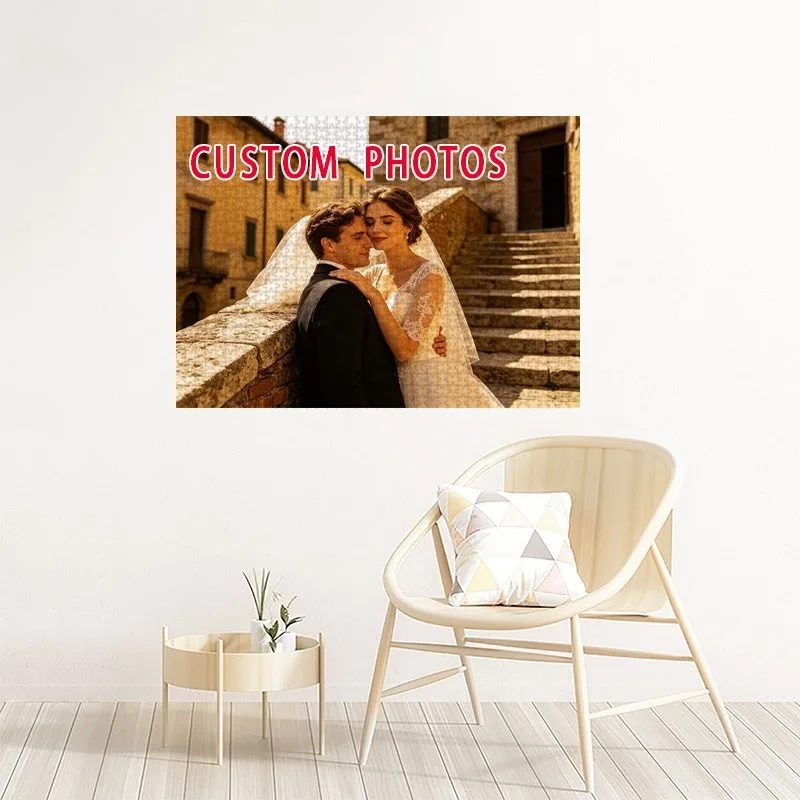 35/300/500/1000pcs Personalized Custom Photo Puzzle Family Photos DIY Toy Decoration Collectiable Gift Present Christmas