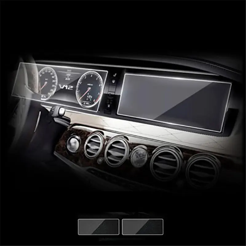 Tempered glass Screen protector For Mercedes Benz W221 W222 S350L-S500 2014-2017gps Navigation and Dashboard protector film - Image 5