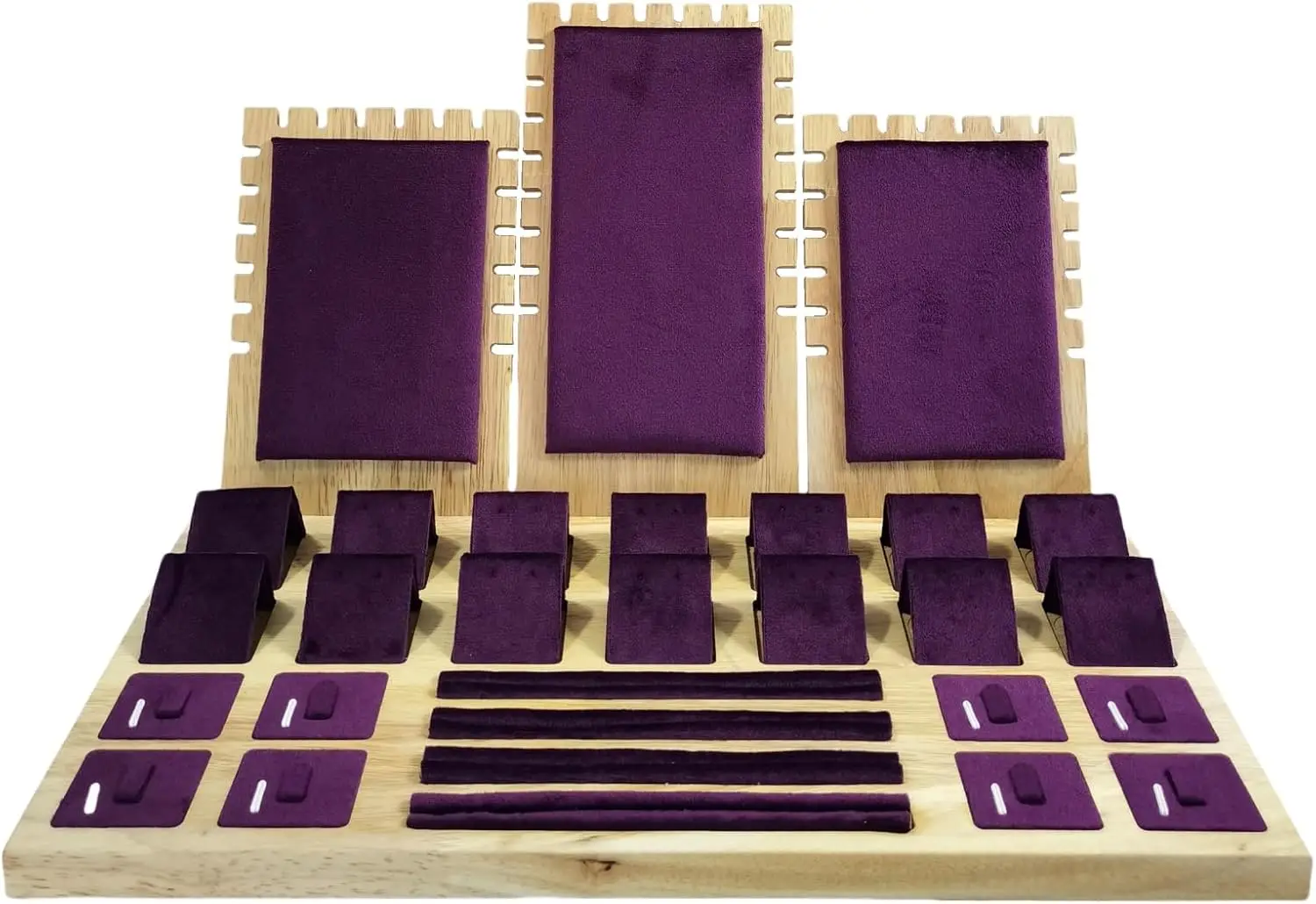 

Деревянный набор подставок для украшений: органайзер-витрина для хранения и демонстрации ожерелий, кулонов, колец, серег