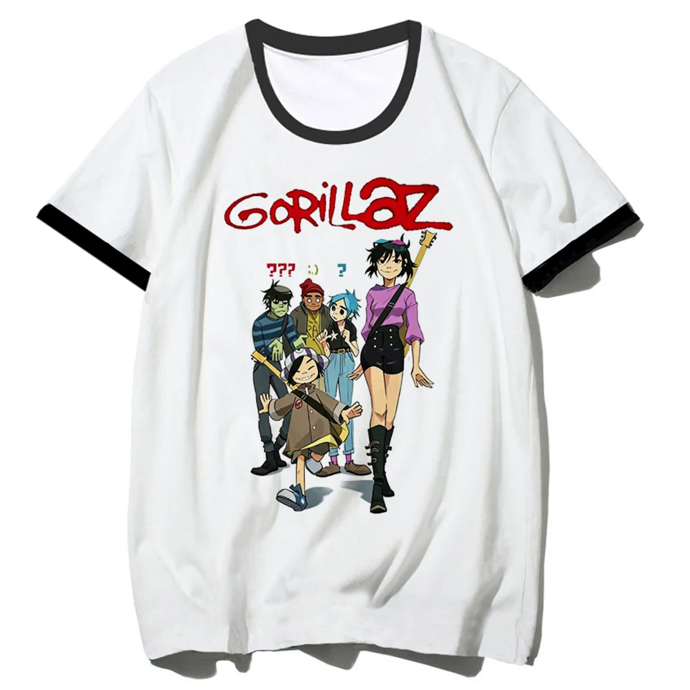 Gorillaz t-shirt femme 2000s anime korean fashion cutecore goth shirt goth aesthetic cheap japanese funny