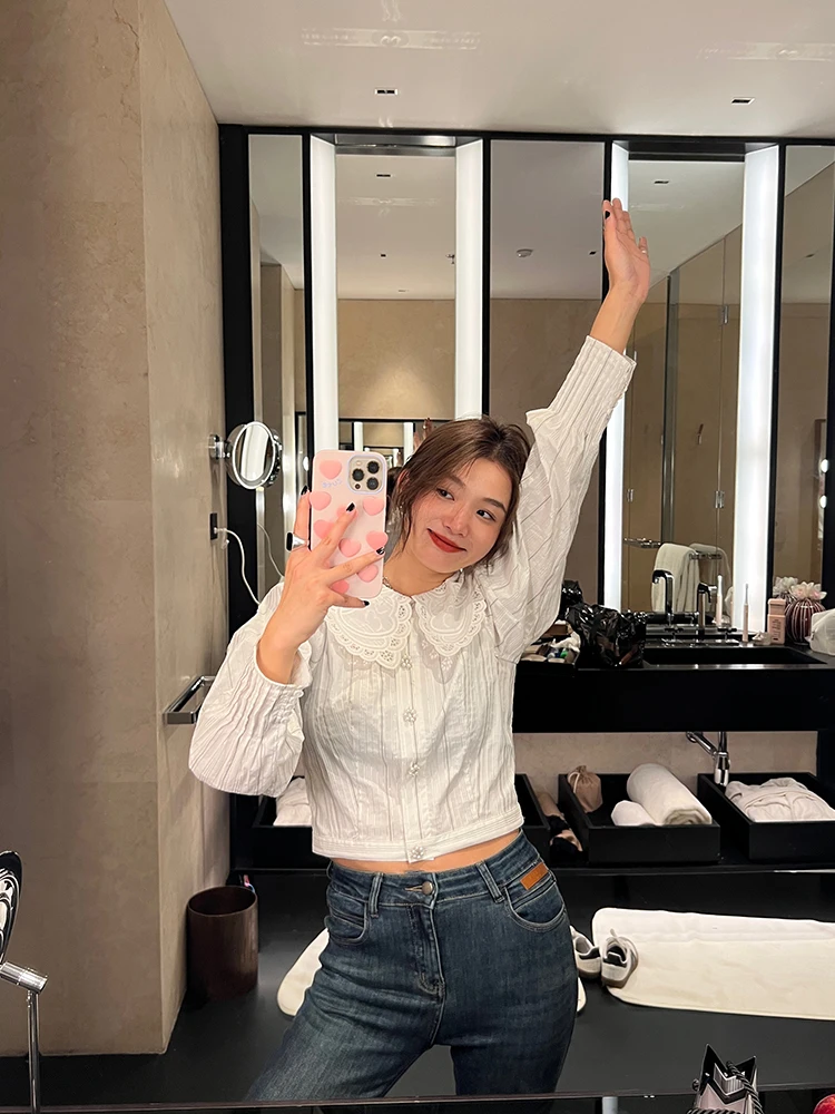 

Белый ор Све irt Внутренняя одежда Long Sve Striped Design Sense Commute Sle Slim Fit На пуговицах Смесь хлопка