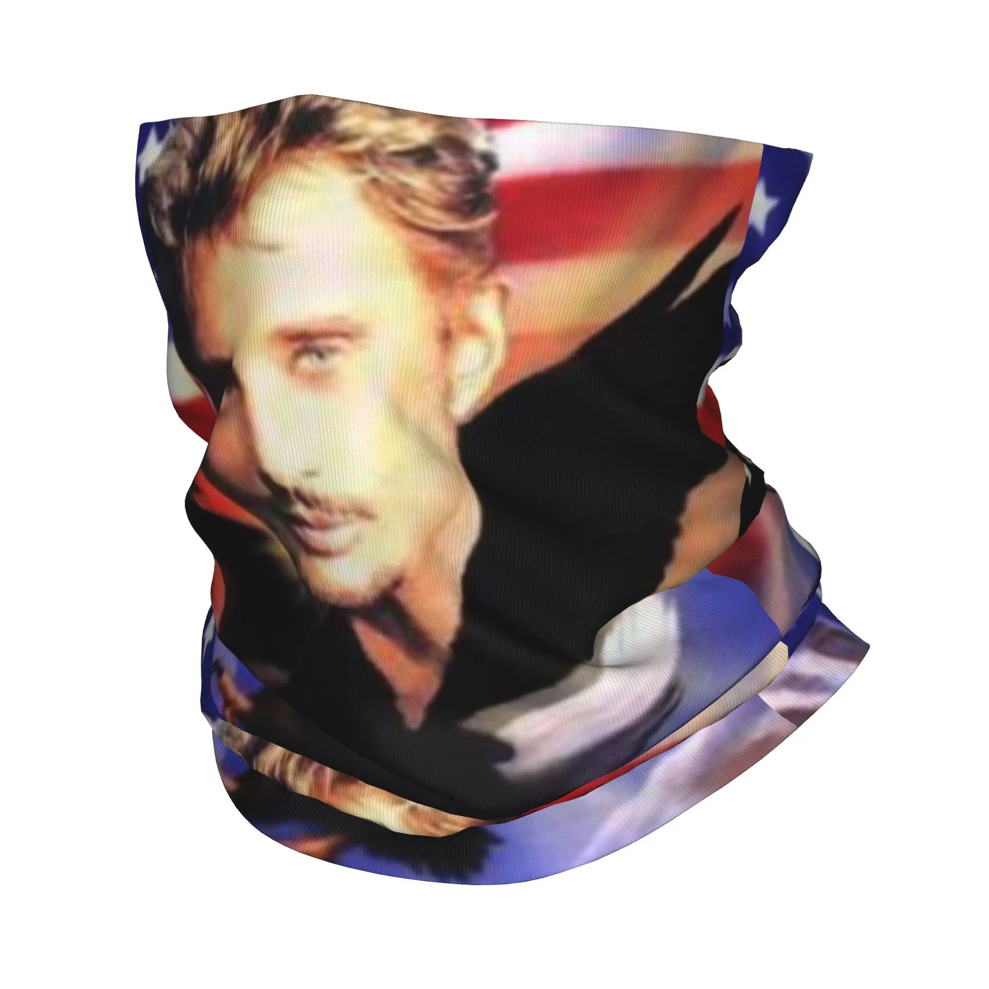 Johnny Hallyday Winter Headband Neck Warmer Women Men Ski Cycling Tube Scarf Singer French France Face Bandana Gaiter