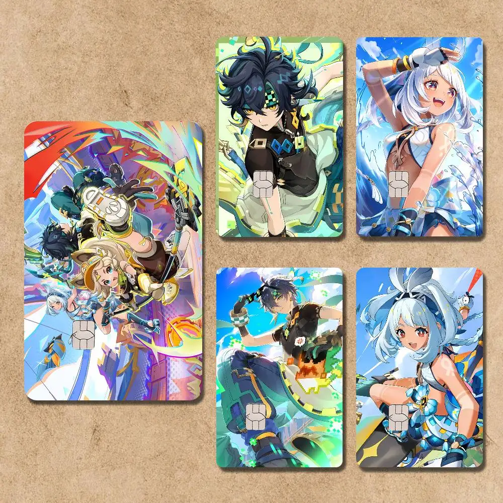 

Kinich Mualani G-Genshin Impacts Card Stickers Credit Visa Debit Bank Charge Card Bus Metro Waterproof Sticker Decal Decoration