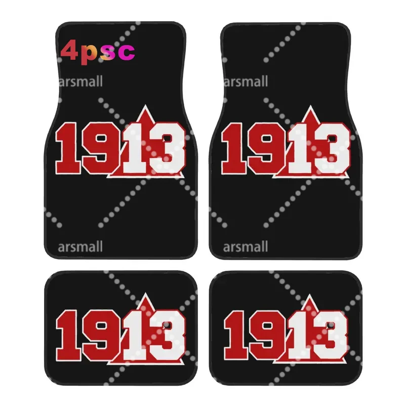 Crystal Velvet Car Floor Mats 4 Pcs Non-Slip Carpets Rugs Delta Sigma Theta  Universal Car Front Rear Carpets Foot Mats