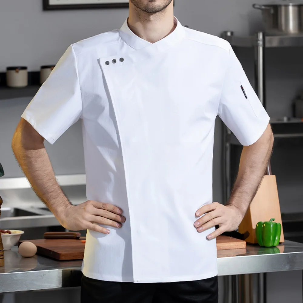 호텔 요리사 의류 케이터링 작업복 반팔 여름 남성 서양식 레스토랑 호텔 케이터링