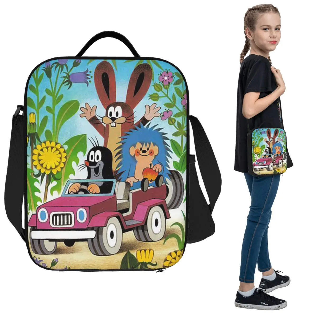 

Mole Krtek Cute Little Maulwurf Lunch Bags Insulated Bento Box Waterproof Lunch Tote Picnic Bags Cooler Bag Woman Kids Office