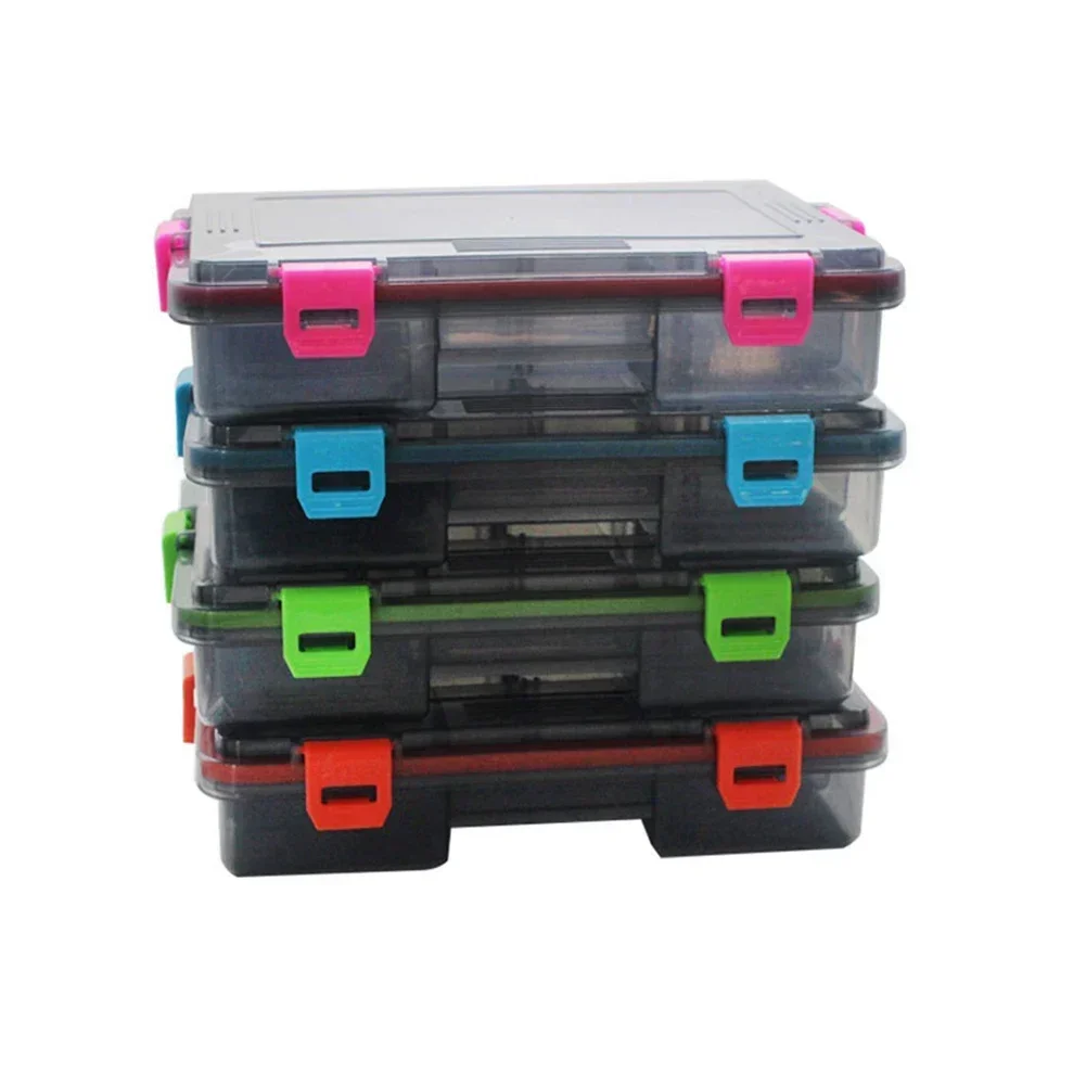 1PC Tool Parts Storage Box Portable Jewelry Tool Storage Container Waterproof Fishing Tackle Box Bait Hook Storage 23*18*5cm