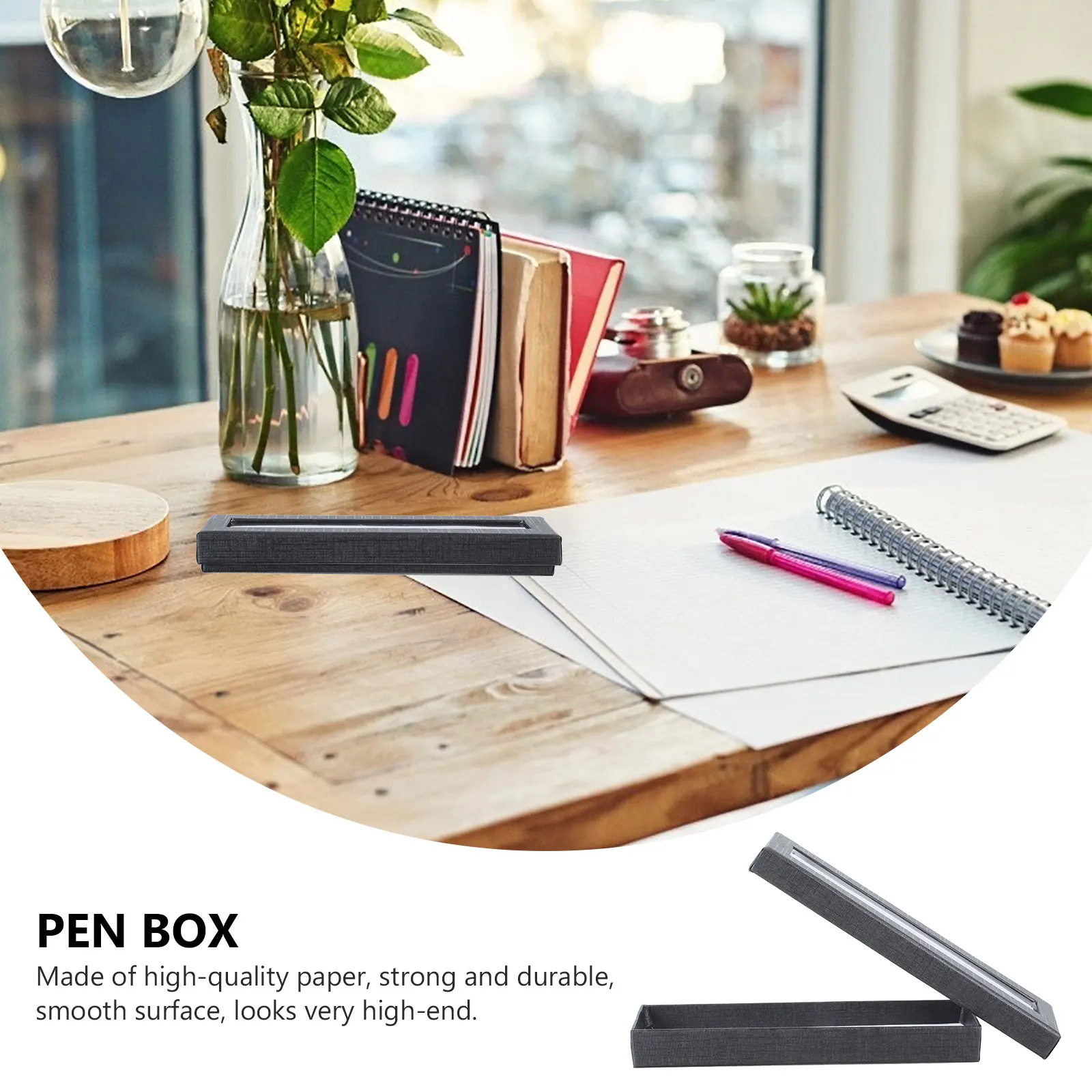 

Paper Pen Case Holder Simple Container Pencil Organizer Strong Smooth Surface Practical