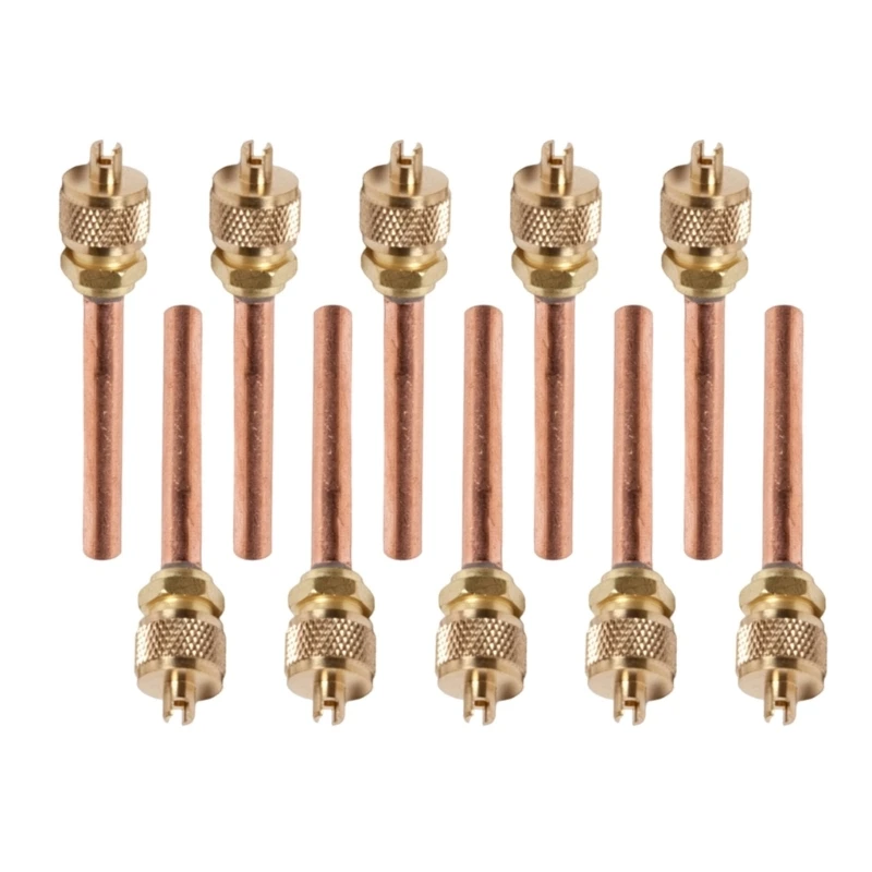 Vannes d'accès à réfrigération à climatisation, Service à tige 1/4 pouces, 10 pièces