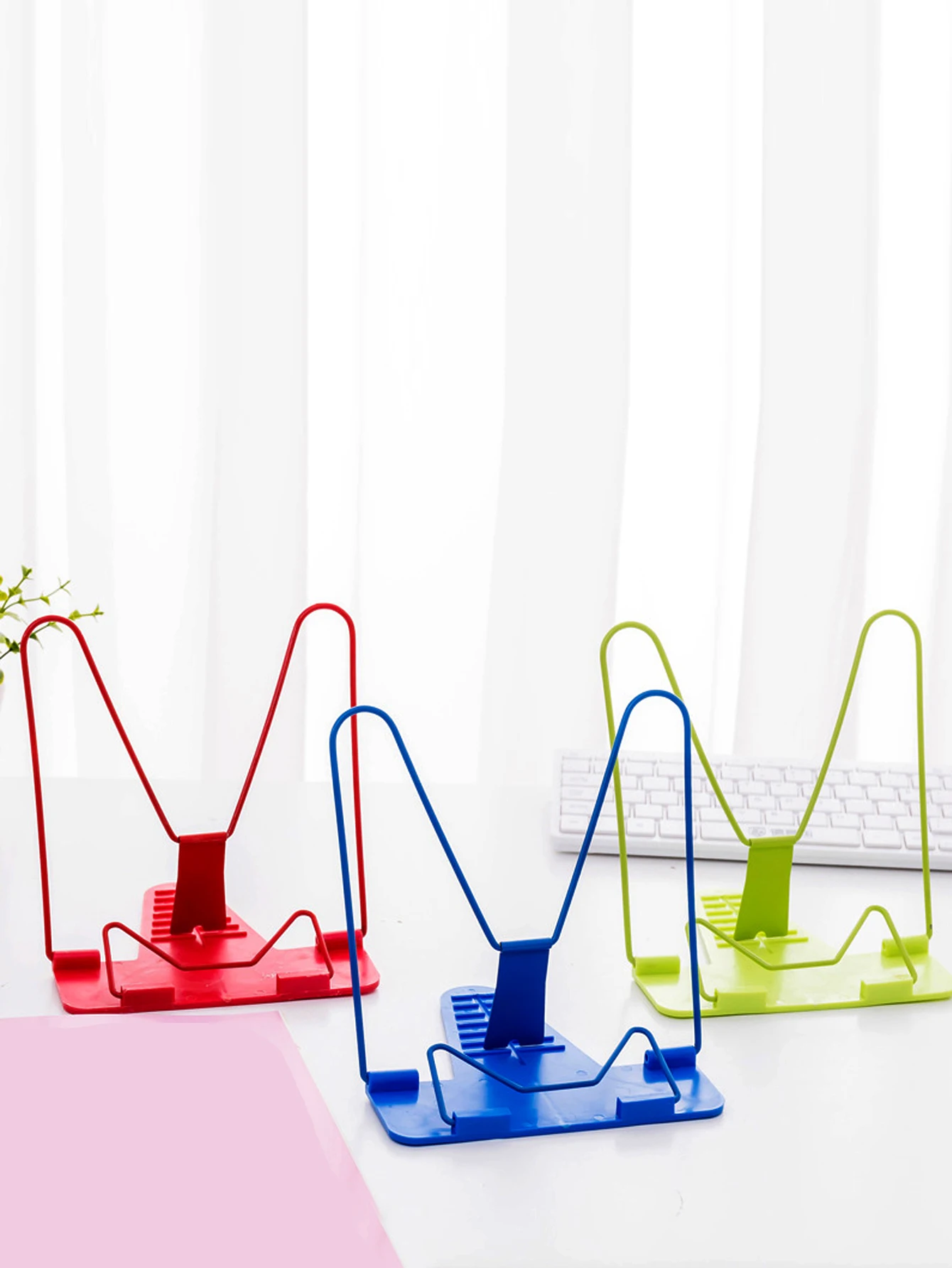 

Adjustable Book Stand, Non-Slip Reading Holder for Students & Office Use, Multi-Color Available