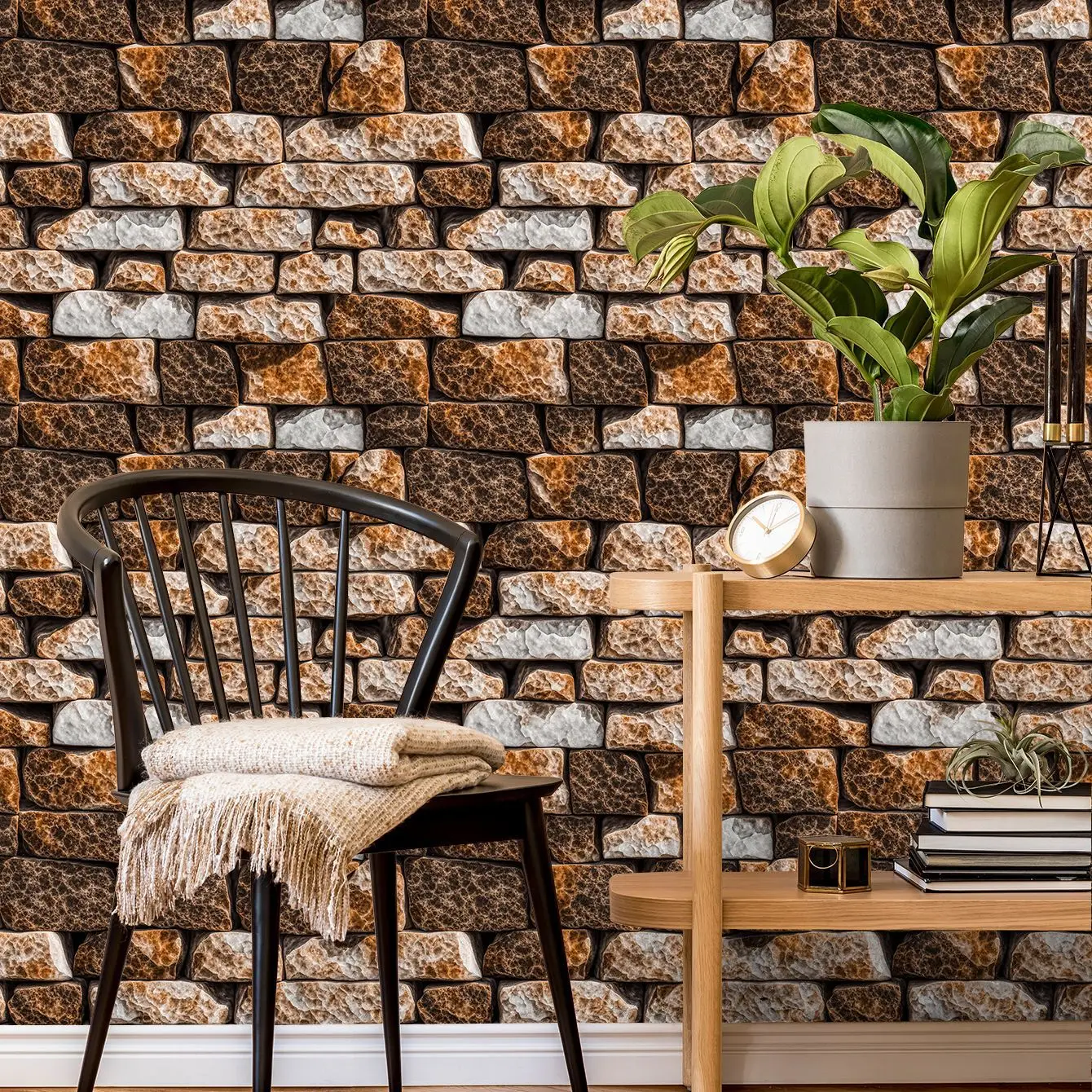 Brick Peel and Stick Wallpaper 3D Vintage Contact Paper Self Adhesive Removable Faux Brick Texture Wallpaper for Bedroom Decor