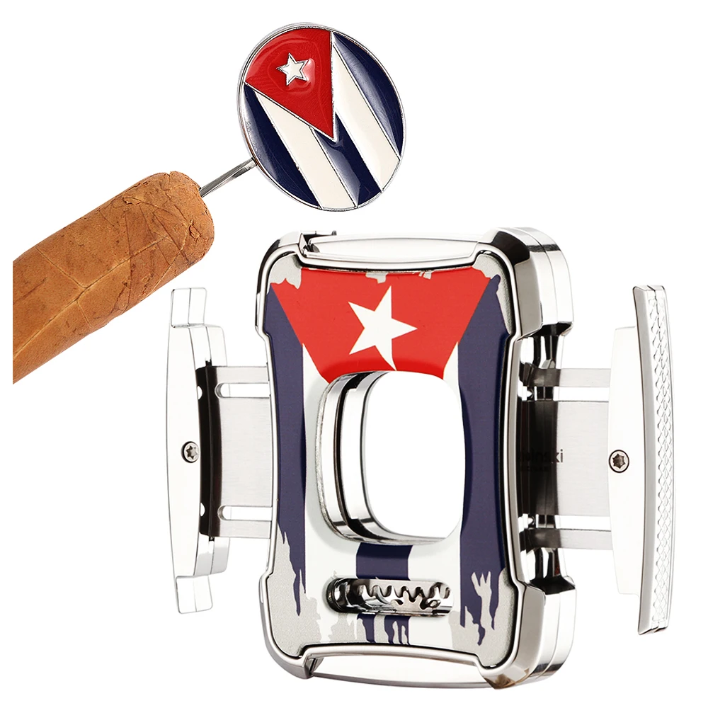 

LUBINSKI Cigar Cutter Metal Cigar Draw Tool Nubber Picker Pass Needles Cigar Cutter Guillotine