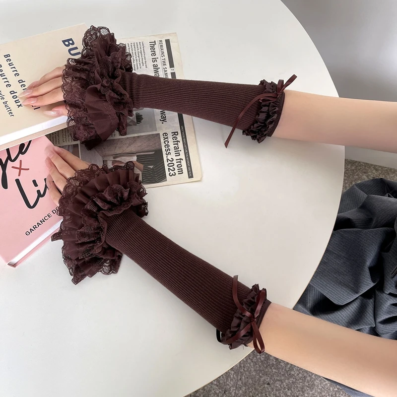 mangas-de-braco-de-renda-com-camadas-e-babados-estilo-lolita-luvas-longas-e-quentes-sem-dedos-punhos-de-malha-com-laco-e-fita-acessorios-para-festas-e-cosplay