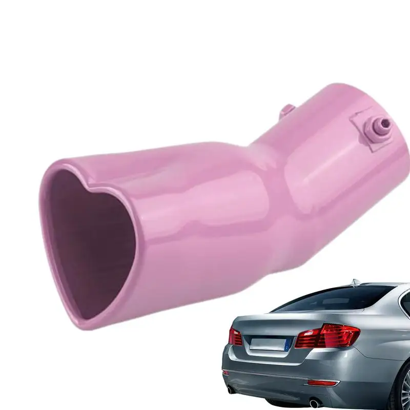 63mm Car Exhaust Nozzle For Exhaust Systems Auto Heart-Shaped Exhaust Silencer Exhaust Pipe Muffler Replacement Car Accessories