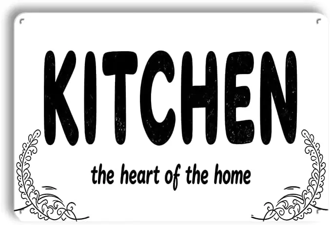 YOYI ART Vintage Tin Kitchen Sign 12X 8  - KITCHEN, Retro Metal Sign for Home Kitchen Indoor, 12X 8 --Tin Sign