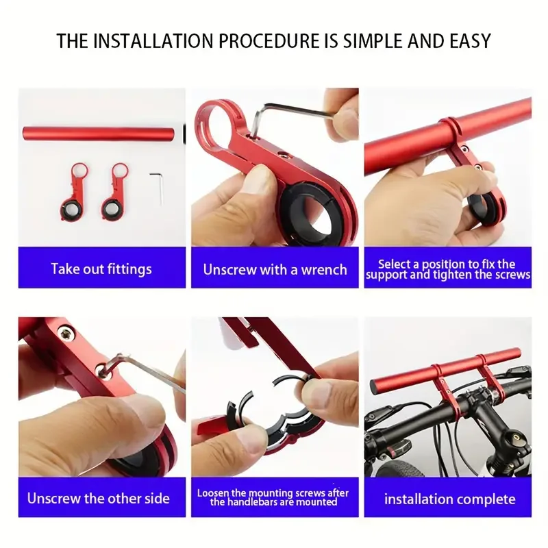 10/20/30cm bicycle handlebar extension bracket MTB headlight installation extension pole highway mountain bike handlebar extensi image 4