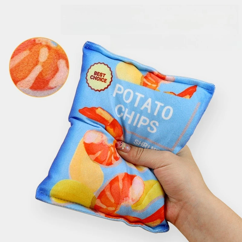 مضحك الكلب لعب حقيبة رقاقة البطاطس رنين ورقة الكلب مضغ لعبة للكلاب الصغيرة المتوسطة التفاعلية صار جرو لعب الحيوانات الأليفة الملحقات