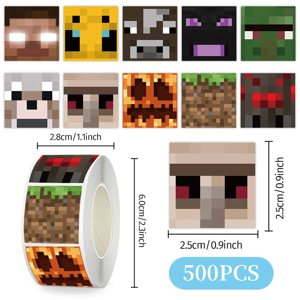 500pcs My World Sticker Roll Student Game DIY Account Tape Desktop Stationery Notebook Decoration Gift view 5