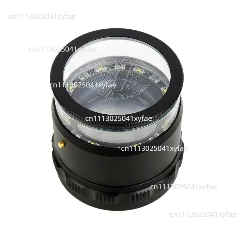 10X Illuminated Focus Adjustable Cylindrical Magnifying Glass Measuring Magnifying Loupe with Multi Scale Precision Calibration