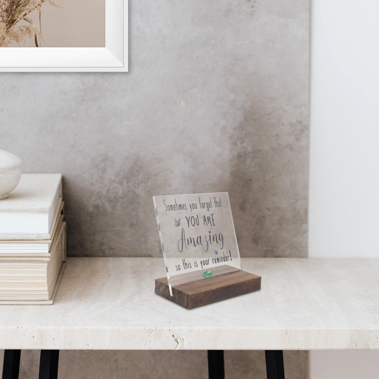

Encouragement Desk Office Decor for Women Office Table Sign For Women Lightweight Acrylic Material Stable St Desk Accessory Gift