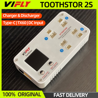 VIFLY ToothStor 4 Port 2S Balance Charger With Storage Mode LCD Display LiHV/LiPo Battery For RC FPV Freestyle Racing