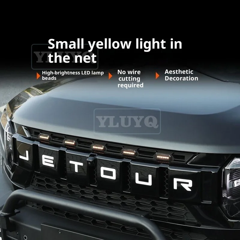 2025 For Jetour T2 Voyager/T2 front grille dedicated yellow LED daytime running lights modification accessory Chery