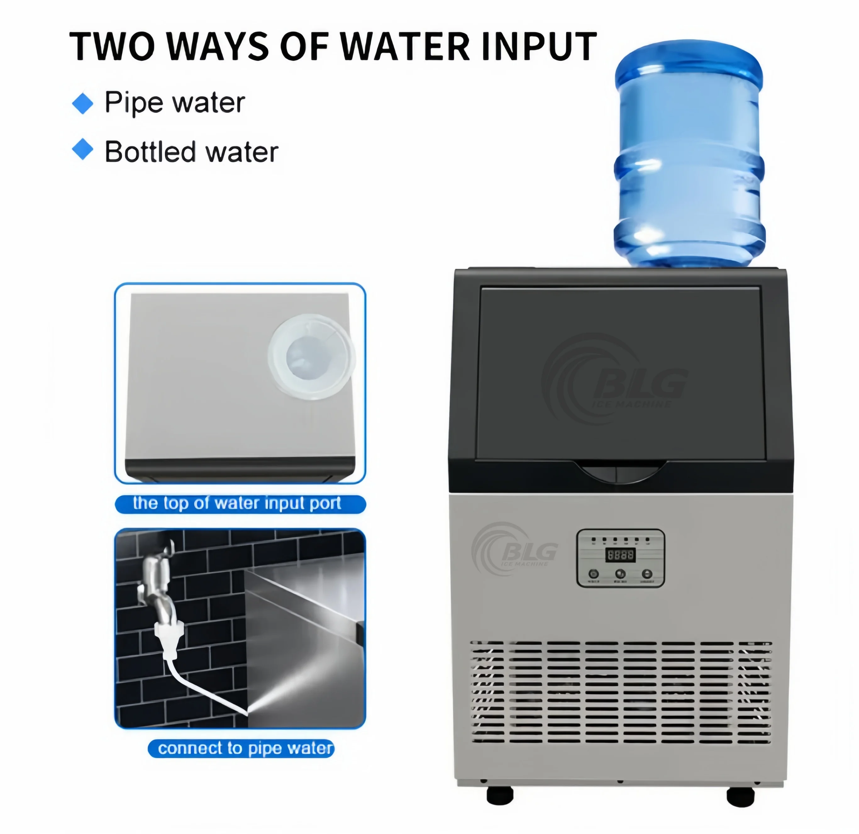Maquina De Hielo En Cubos Cube Ice Machine Automatic Ice Maker Machine Maquina De Gelo Commercial Ice Making Machine