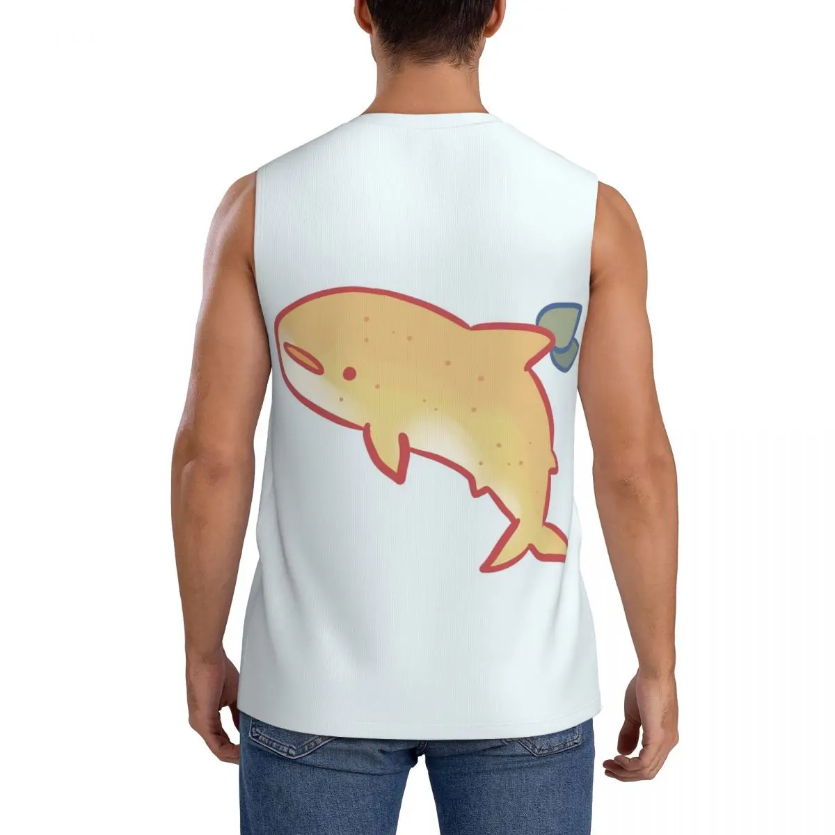 Lemon Shark Men Sleeveless Tank Tops Quick Dry Breathable Gym Fitness Running Summer Casual Sport Vest view 3