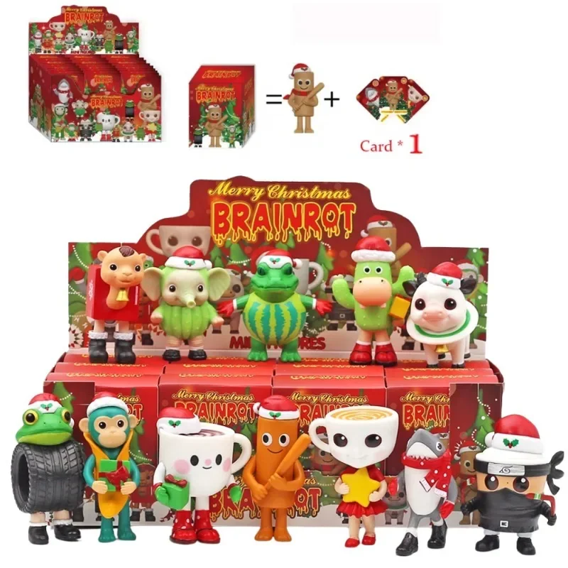 2026 جديد عيد الميلاد طبعة Tangtungsahur الشكل مضحك دمية سطح المكتب الديكور Tralalero Tralala نموذج لجسم الهدايا صندوق أعمى لعبة