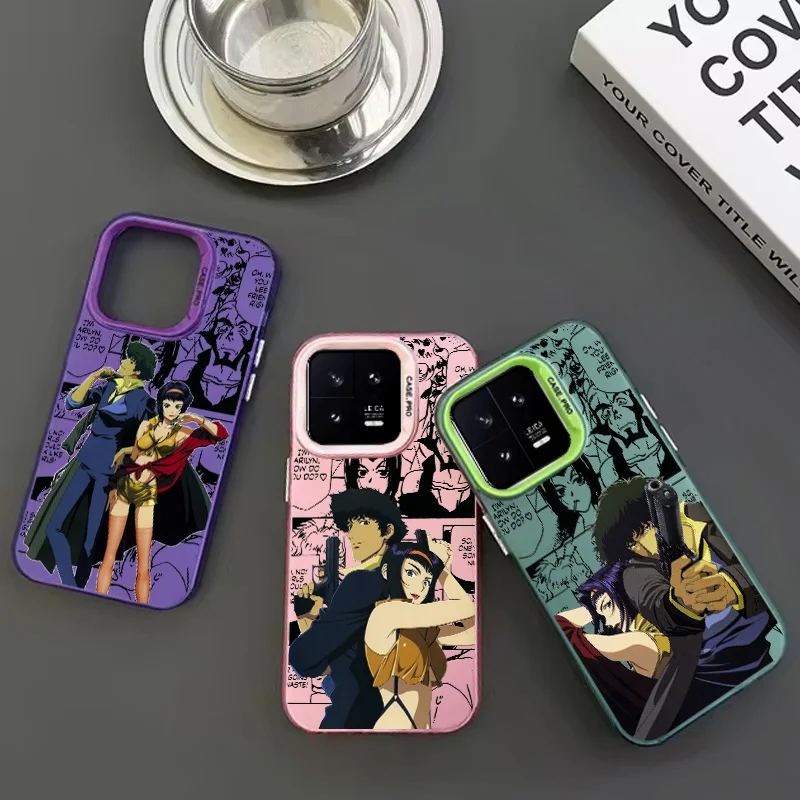 

Popular Anime Cowboy Bebop For Redmi Note 13 12 11 10 E Pro Plus Max S 4G 5G Colored Silver Plated Inside Phone Case