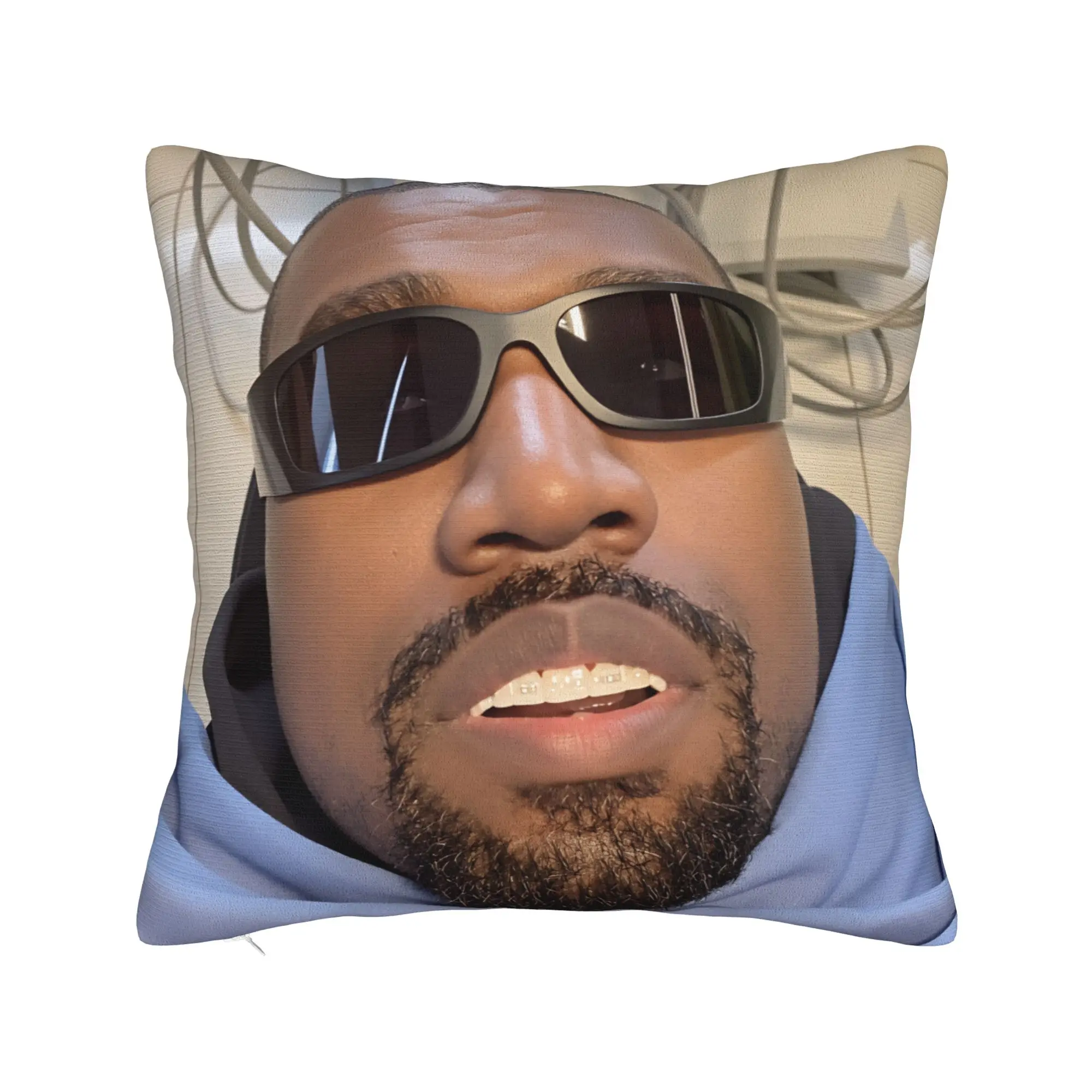 Kanye West Meme Pillow Case  Retro Trendy Pillow Cover Soft Pillowcases For Chair Sofa Home Decor