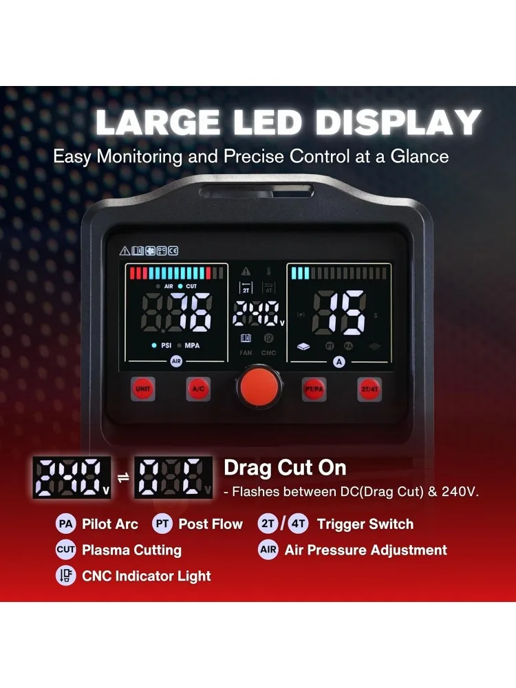 قاطع بلازما بقوس تجريبي غير يعمل باللمس من ZZW، تمكين قطع السحب، قطع نظيف 3/4 بوصة 19 مم، قطع قطع قطع 1 بوصة 25 مم، معدن تشغيل قوس غير HF