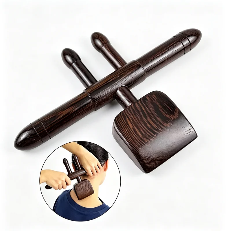 Cloud Craftsman Shengyang Shovel Open Back Tool Scraping Massage Guasha Rolling Stick Hand-Held Special Wenge Wood Massage Tools
