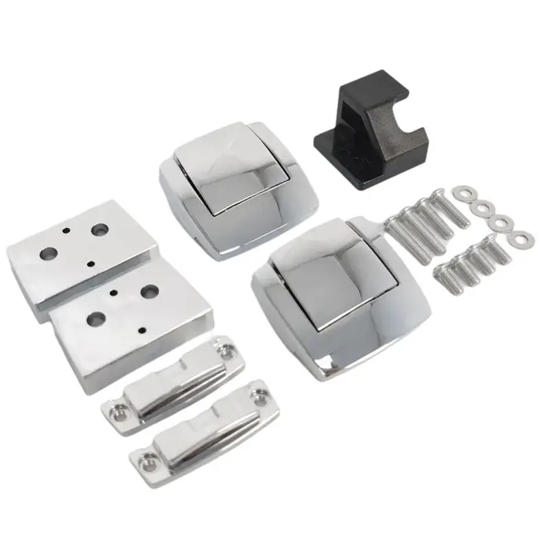 

Leading-Edge-Motorcycle Saddlebag Locks Pops Tour Pack Pak Latches Spacers Lid Catch Kit For Touring Road Glide Luggage L