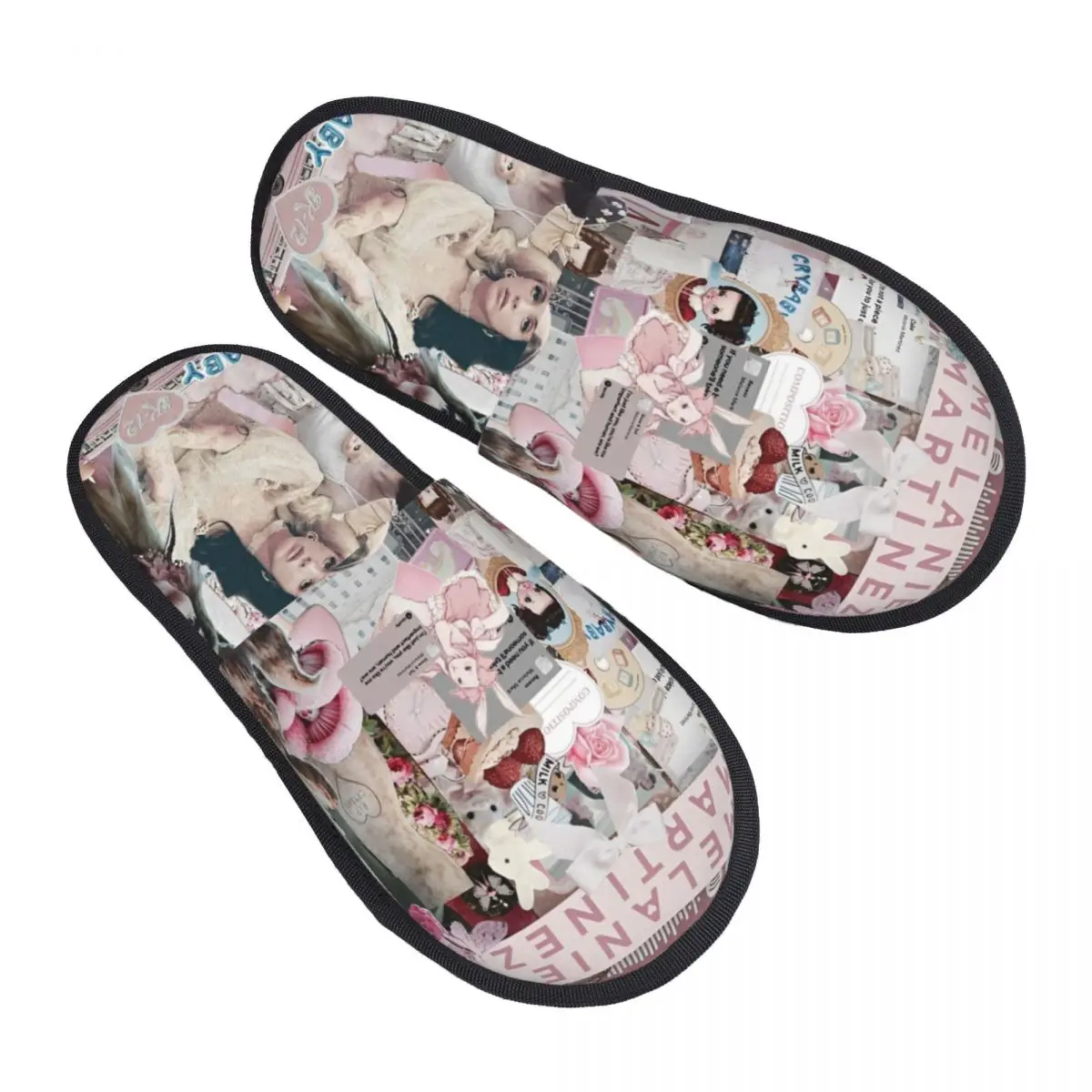 Melanie Martinez Pattern House Slippers Bedroom Music Singer Soft Household Fur Slippers Slides Anti Slip