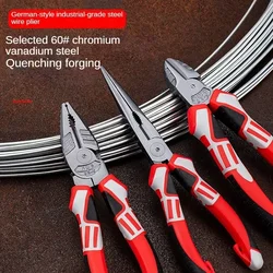 Multi-functional Industrial-grade Wire Pliers Needle Nose Pliers Diagonal Pliers Hand Tools For Electrician Chrome-vanadiumSteel