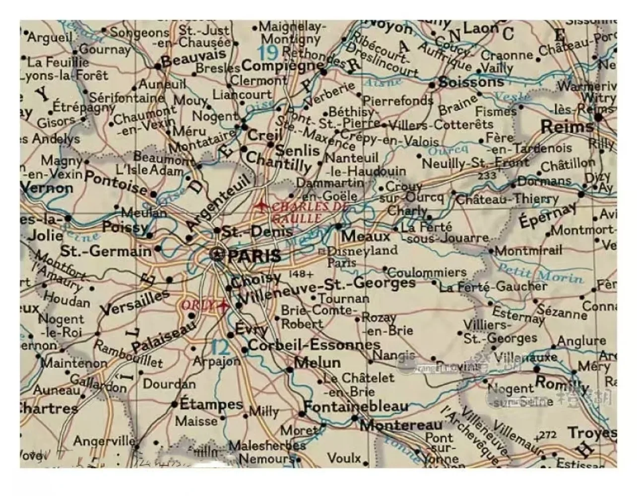 Große Frankreich-Karte, Wandkunst, Poster, Heimdekoration, Drucke, hochwertige Baumwoll-Leinwandmalerei für die Wand, bestes Geschenk für Reisende – Detail 3