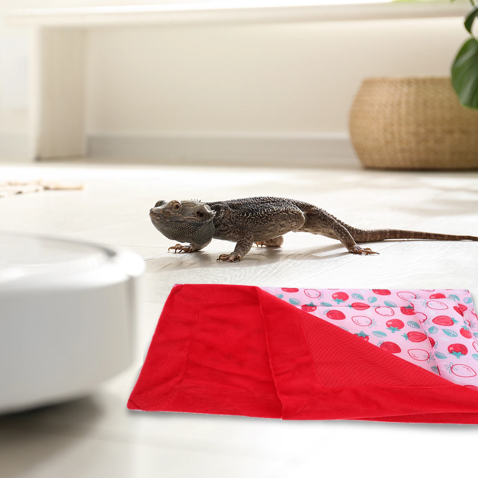 

Lizard Bed Small Pet Sleeping Blanket Reptile Resting Bed Flannel Cage Foldable Easy Clean Durability Hamster Beds